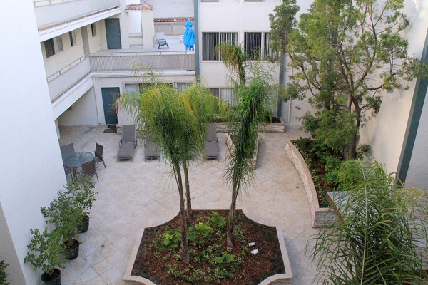 Lush Courtyard with sitting areas