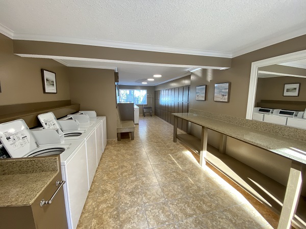 Newly upgraded laundry room with individual lockers for residents amd App based payment 