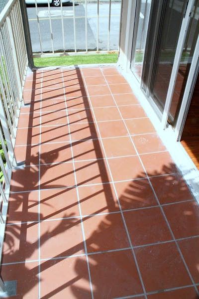 Large Balcony with Imported Terra Cotta Tile